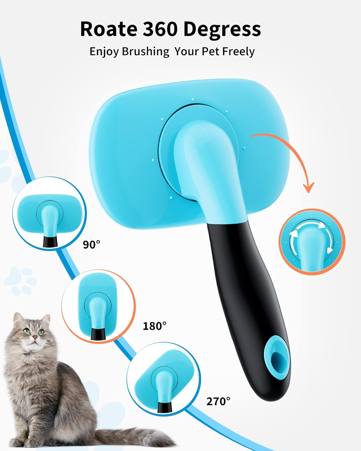 Dog Brush & Cat Brush- Slicker Pet Grooming Brush- Shedding Grooming Tools