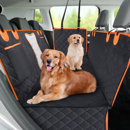 Dog Car Seat Cover, 600D Scratch-Proof Pet Seat Cover, Waterproof Dog Hammock, Nonslip Durable Car Seat Protector for Car Truck and SUV