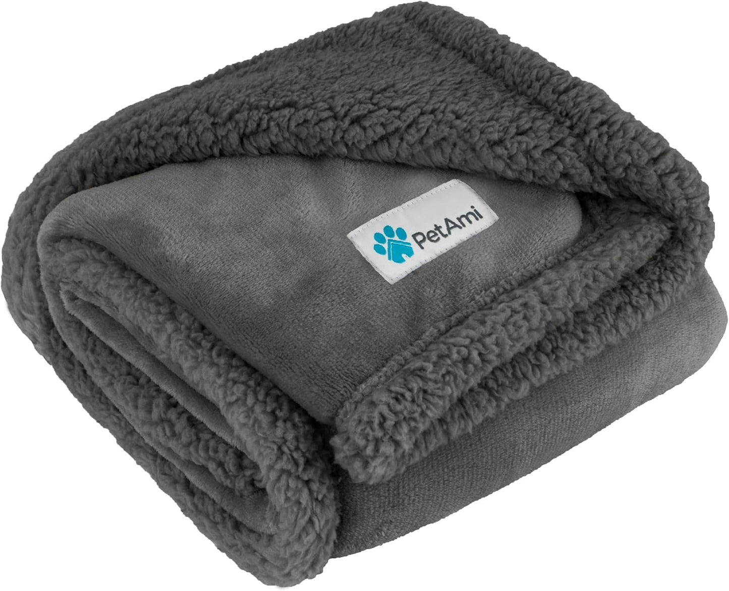 Waterproof Dog Blanket for Bed, Couch, Sofa | Waterproof Dog Bed Cover for Large Dogs, Puppies | Sherpa Fleece Pet Blanket Furniture Protector | Reversible Microfiber